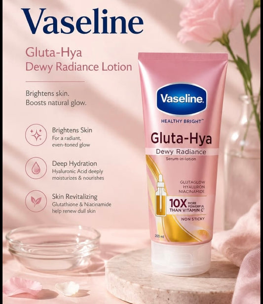 Vaseline healthy bright Gluta Hya serum brust lotion